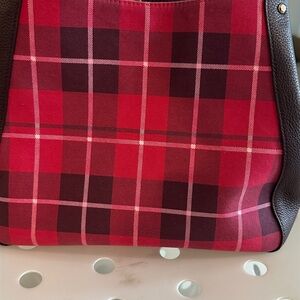 Kate Spade Leila shoulder bag  in plaid red/ black